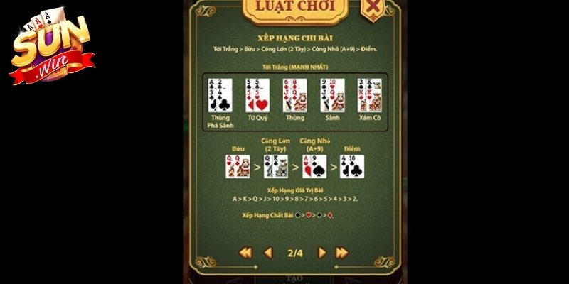 Cách tính tổng điểm trong Bài Bửu 4 Lá